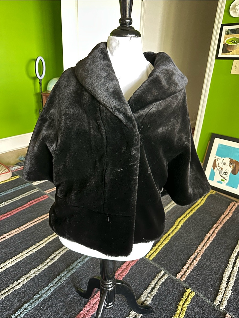 Calvin Klein Faux Fur XL Cropped Jacket - Picture 8 of 10